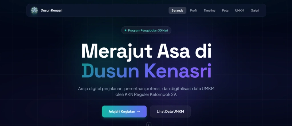 Website KKN Reguler Kenasri: Dokumentasi KKN yang Berkesan