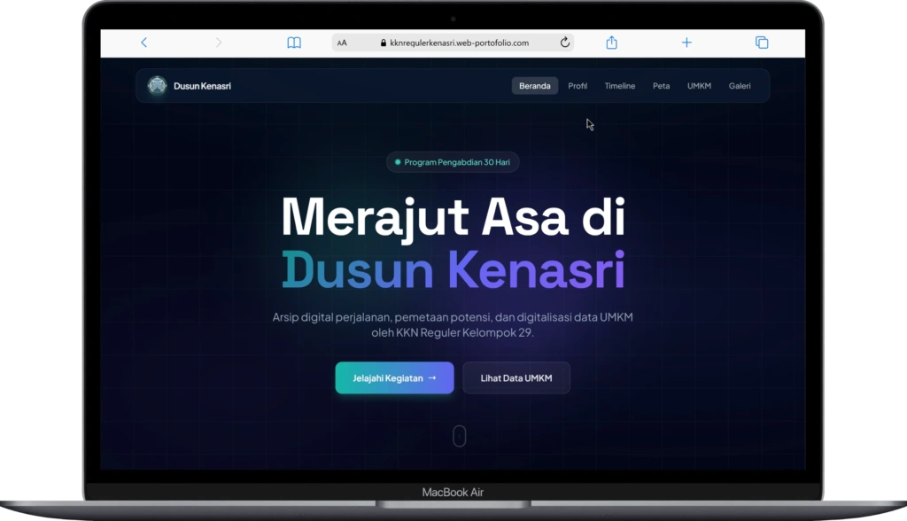 Tampilan Dari Website Yang Saya Buat