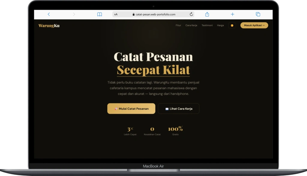 Case Study: Sistem Pencatatan Pesanan UMKM – Solusi Digital Ringan Berbasis Native Web Stack