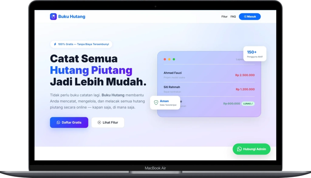 Case Study: Buku Hutang – Dari Masalah Lupa Utang Sendiri Jadi Aplikasi Multi-User